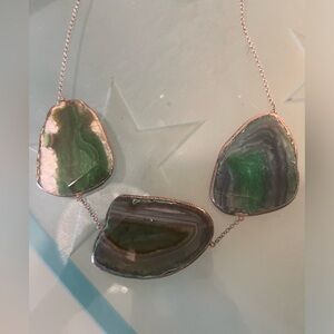 Green agathe one of a kind necklace
